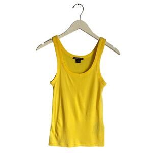 Ralph Lauren Bright Yellow Tank Top 100% Cotton Spring Basic Preppy size S